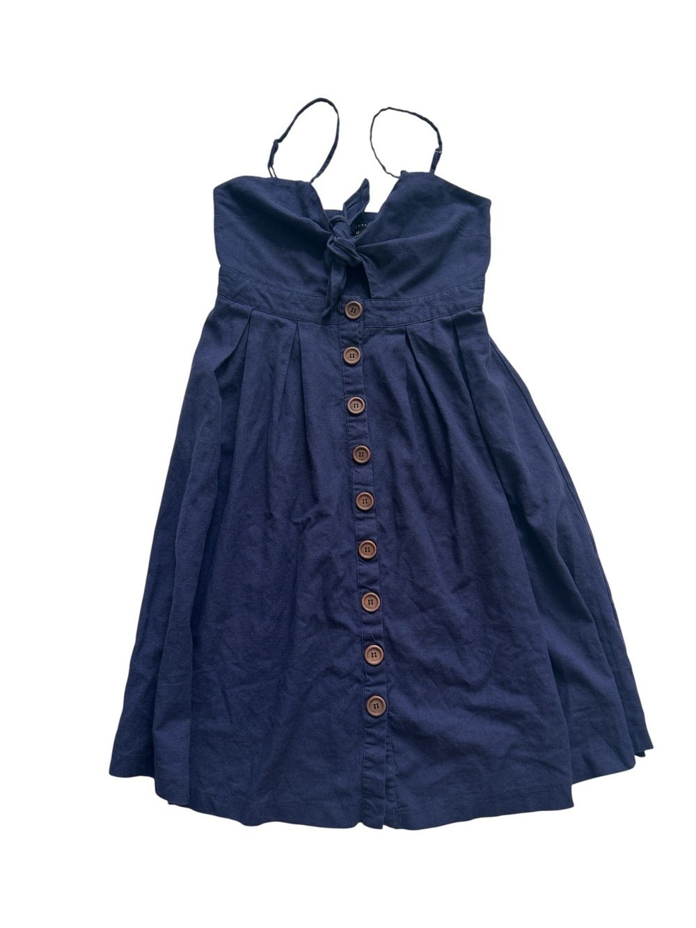 HYFVE Navy Button-Front Sundress with Tie Bodice